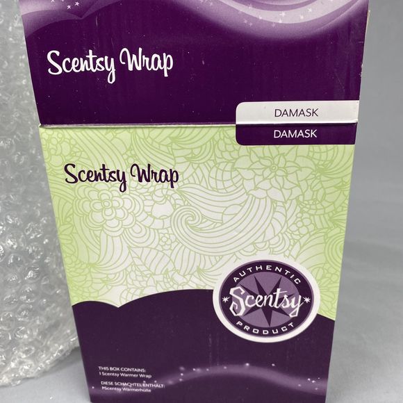 Scentsy Warmer Wraps Lot Of 2 Chickadee & Damask Original Boxes - Picture 5 of 5